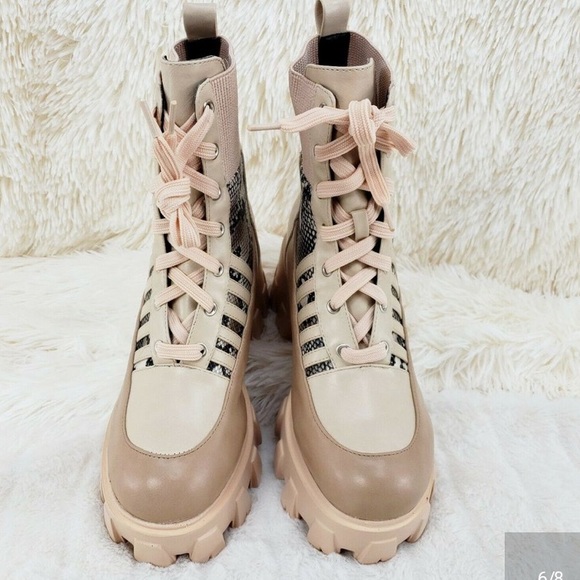 Nude snake combat boot - Picture 6 of 7